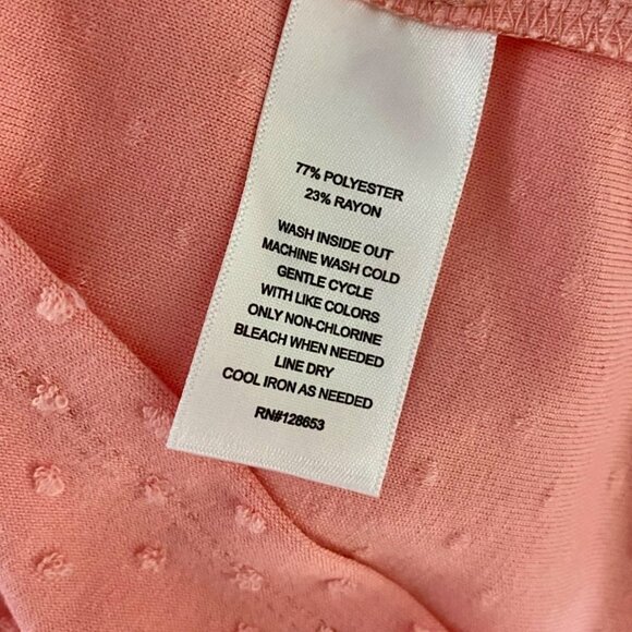 Zoey & Leelo Peach Top with Ruffle Sleeves Woman's Plus Size 2X NEW - Picture 9 of 9